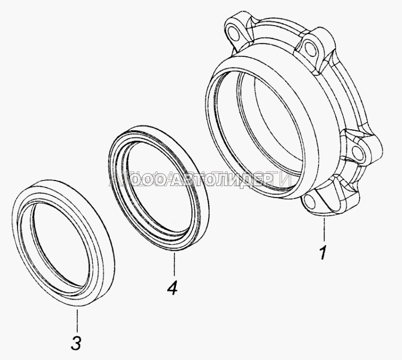 Крышка подш привода переднего моста Камаз